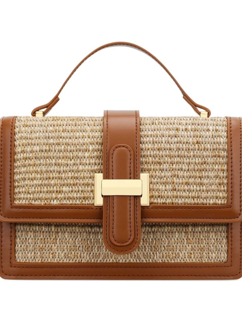Women A-brown Imported Adjustable Shoulder Strap Top Handle Purses